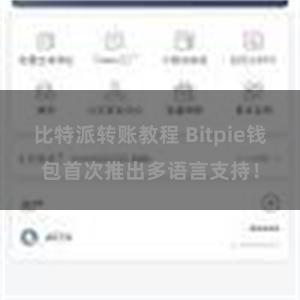 比特派转账教程 Bitpie钱包首次推出多语言支持！