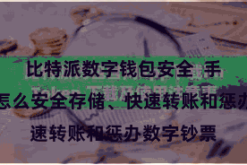 比特派数字钱包安全  手把手教您怎么安全存储、快速转账和惩办数字钞票